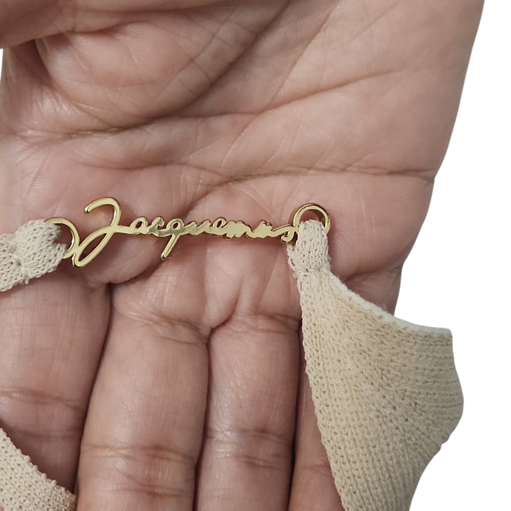 Jacquemus Beige Ribbed Knit Bra Top - Picture 2 of 9
